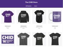 Screenshot of The CHID Store merchandise