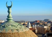 The dome of a mosque overlooking the city of Constanta, Romania